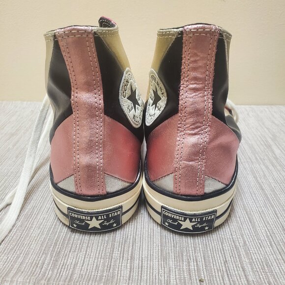 Converse metallic striped high top sneakers size 9 - Picture 5 of 11